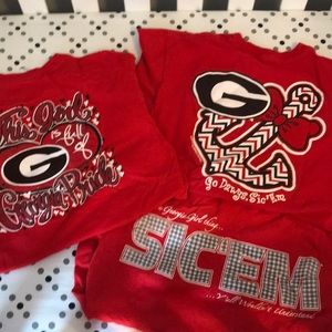 3 UGA T-shirts
